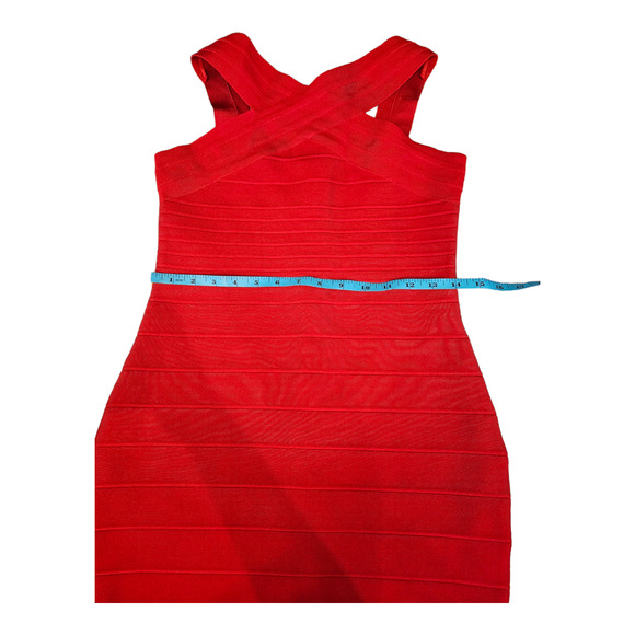 Large Red Sleeveless Mini Dress - Picture 5 of 7